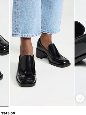 Reformation Noah Heeled Loafer 
Black Size 9.5